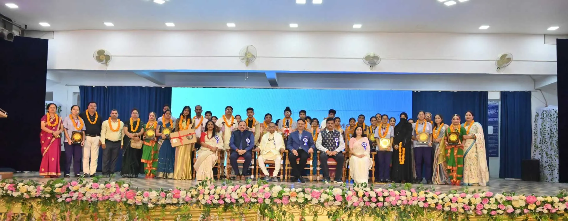 Teachers of the Red Rose Group of Schools gathered in the school hall